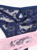 Sexy Hollow Out Thong Woman Colorful Lace Panties Pink Wine Red Black Blue 4 Pieces C864