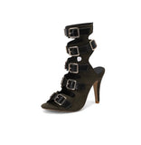 10cm Ultra High with Open Toe Multiple Buckle Strap Belt Sexy Club High Heels Summer Shoes Gladiator Cool Boots Sandals Women