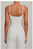 GYM Tank Top With Built In Bra women's Yoga clothing running Square Neck fitness vest beautiful back sports Workout