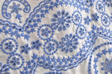 Blue Floral Embroidey Summer Beach Dress Women Casual Holiday Bohemian Dress Boho Sundress Maxi Long Vestidos Fashion Clothes