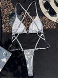 Sexy Extreme Mini Micro String Women Swimwear One Piece Swimsuit Female Cross Backless Monokini High Cut Bathing Suit Swim Lady