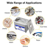 Ultrasonic Cleaner Glasses Cleaning Machine for Jewelry Watches Denture Tool Ultrasonic High Frequency Vibration Washing Bath