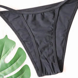 DEKA Women Solid Bandeau Bikini Set Two Pieces Swimsuits Halter Backless Female Beach Bathing Swimming Suits Thong Biquini