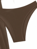 3 Pieces Halter Bikinis 2026 Solid Swimwear Female Sexy Swimsuit Women With Mesh Beach Dress Bathers Bathing Swimming Swim Suit