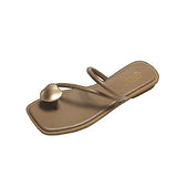 Stylish Women's Cross Strap Slide Sandals Comfortable Lightweight Toe Loop Beach Shoes with Casual Solid Color Design for Summer