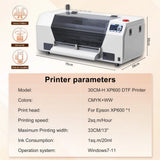 TOPPARTS DTF Printer Direct To Film Printing Machine For Clothes