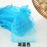 50pcs 7x9cm 9x12cm 10x15cm Sheer Organza Bags Wedding Party Candy Chocolate Bags Gift Pouches Jewelry Storage Drawstring Bags