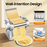 Electric Noodle Maker 135W Stainless Steel With 8-Speed Thickness Control