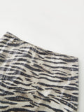 Women's Sparkly Sequin Mini Skirt Zebra Print Bodycon Short Skirt for Party Work