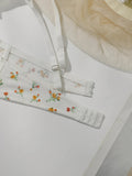 Women's Sweet Small Floral Pattern Underwear Set with Steel Hoop Crowd Push Up Suitable for Beach Vacation Wear MR3414