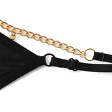 Flash Diamond Letter Pendant Design Thongs Low Waist Intimates Panties Women's Sexy Underpants Transparent Erotic Underwear