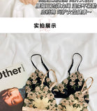 MOYISU French Lace Bralette Set for Small Breasts No Underwire Summer Bras Sexy Triangle Bra Petite Girls, Pure Desire Lingerie