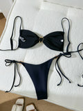 Strappy String Bikinis 2026 Solid Swimwear Female Sexy Shell Swimsuit Women Bathers Bathing Swimming Swim Suit Beachwear