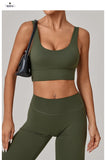 Running Sports Bra Women High Support Open Back Yoga Breathable Slim Fit Fitness Pilates Tank Top With Removable Pads