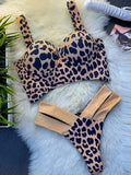 Leopard High Waist Bikini Push Up Bra Cup Bikinis 2026 Women Swimsuit Female Swimwear Two Piece Bikini Set High Cut Bathing Suit