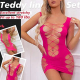Local ShippingSexy Fishnet Bodysuit Lingerie Set Outfits Erotic Mesh Sheer  Lingerie For Women Naughty