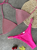 Shiny Sequins Diamond Micro Bikini 2025 Women Swimsuit Female Halter Swimwear Two Pieces Bikini Set Brazilian Bathing Suit Swim