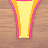 Splicing V Shaped Micro Thong Bikini Women Swimsuit Female Swimwear Two Pieces Bikini Set Push Up Bathing Suit Swim Beachwear