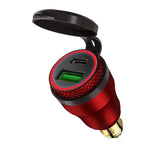 Motorcycle Waterproof Charger 30W QC3.0 USB C-type PD Power Adapter Hella DIN Plug Socket Quick Charger for BMW Ducati Triumph