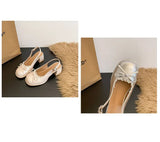 Thick Heel Women Sandals Height Increase Cover Toes Slingbacks Muels Shoes Elegant Stripper Party Dress Female Sandalias