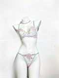 Pure Desire French Lace Bra Set Rose Embroidery Minimizer Wireless Comfort Support Full Bust Anti Sagging Breathable No Show USA