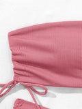 Sexy Bandeau Bikinis 2025 Women Brazilian Swimwear Female Swimsuit Two Pieces Bikini Set Bather Bathing Suits Girls Beach Wear