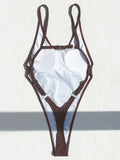Sexy Backless Extreme G String Mini Micro Thong Women Swimwear One Piece Swimsuit Female Monokini High Leg Cut Bathing Suit Swim