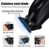 Hair Clippers for Men Professional Cordless Barber T-Blade Beard/Hair Trimmer Set Electric Razor Foil Shaver Nose Men's Hair Cut