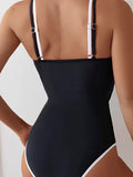 2026 Sexy Strappy Swimsuit One Piece Black Swimwear Female Solid Bathers Bathing Swimming Swim Suit Beachwear