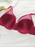 Women's sexy lace butterfly bra with steel rims gathered push ups breathable shoulder straps adjustable and comfortable bra U033