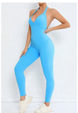 Backless Gym Jumpsuit Sport Overalls Women Nylon Yoga Workout Clothes for Women Fitness Clothing Gym Sets Womens Outfits