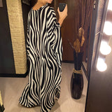 Sexy Zebra Printed V Neck Tunic Beach Cover Up Cover-ups Beach Dress Beach Wear Beachwear Beach Long Dress Female Women V4159
