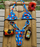 Sexy Micro Bikini 2025 Women Swimsuit Female Swimwear Thong Bikinis Set Brazilian Halter Beach Wear Print Bathing Suit