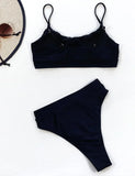 2026 Wrinkled Ruched High Waist Bikini Women Swimsuit Female Swimwear Two Pieces Bikini Set High Cut Bathing Suit Swim Beachwear