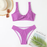 New Sexy Bikini 2026 Solid Swimsuit Women Swimwear Push Up Bikini Set Brazilian Bathing Suit Summer Beach Wear Swimming Suit