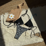 Sexy Mesh Flower Bikinis Sets Women Hot Pink Halter Push Up Bra Tie Side Swimsuit 2026 Beach Bathing Suit Holiday Micro Swimwear