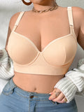 Push up Bra for Women Solid Color Plus Size Bras Thin Cup Underwire Bra Sexy Brassiere B C D E Cup
