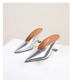 Design Fashion Platform Wedges High Heels Mule Women Slippers Concise Shallow Pointed Toe Party Dress Ladies Shoes 2026