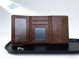 Mag Safe Card Holder PU Leather Magnetic Trifold Wallet