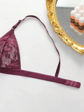 Women's Ultra-thin Lace Lingerie Two-piece Floral Lingerie Sexy Lingerie No Steel Hoop Push Up Bra A322