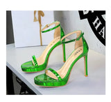 Women's High Heels Thin Heel Waterproof Platform Sandals Fashionable for Skirts New Model Shoes for Shows Summer Collection