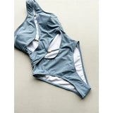 Asymmetric Cut Out One Shoulder Women Swimwear One Piece Swimsuit Female High Leg Cut Monokini Bather Bathing Suit Swim V7949