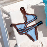 Green Crochet Bikini 2026 Bandeau Biquini Women Sexy Swimsuit Push Up Swimwear Female Low Waist Swim Suits Bathingsuit Beachwear