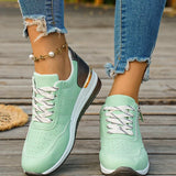 Plus Size 44 Platform Casual Sneakers for Women Lace Up Anti Slip Thick Sole Sport Shoes Woman 2026 Spring Zipper Walking Shoes