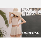 New Super Fairy Skirt-style One-piece Waist-covering Belly Slimming Conservative Steel Support Gathered Swimming Suit