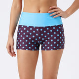 Summer Women's Dot Print Mini Casual Shorts Elastic High Waist Fold Over Slim Fit Shorts 2026 Fashion Going Out Daily Sporty