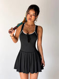 Womens Summer Dresses Tennis Dress w/Built-in Shorts Hotsweet Dress Sportswear Woman Gym Dresses Golf Outfits Sport Yoga Clothes