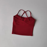 Women's Slim Fit Yoga Fitness Vest Skin Friendly Nude Sports Bra Pilates Top Beautiful Back Design Suspension Yoga Sports Bra