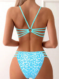 2025 Strappy Bikini Set Sexy Swimsuit Women Leopard Padded Swimwear Female Bathers Bathing Swimming Swim Suit Beachwear