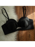 TikTok Viral MOYISU Summer Satin Bralette Strapless Push Up Bra&Set French Retro Anti Sag Lingerie Set Small Breast Support Gift